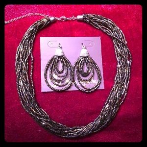 Premier Designs Chocolate KISS Necklace & Earrings